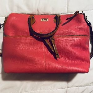 NWT Dooney & Burke Pink Double Pocket Satchel